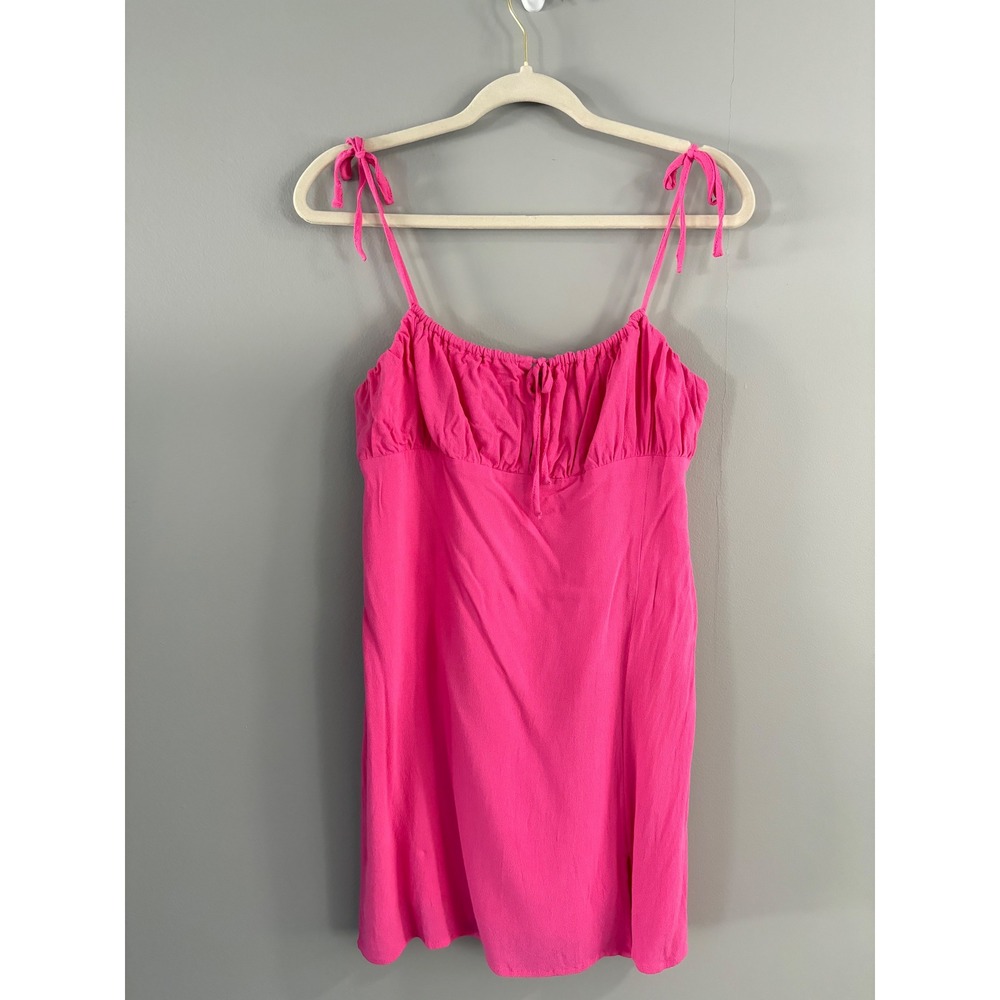 Garage Pink Mini Dress Tie Strap‎ Sleeveless Casual Summer Dress Size M